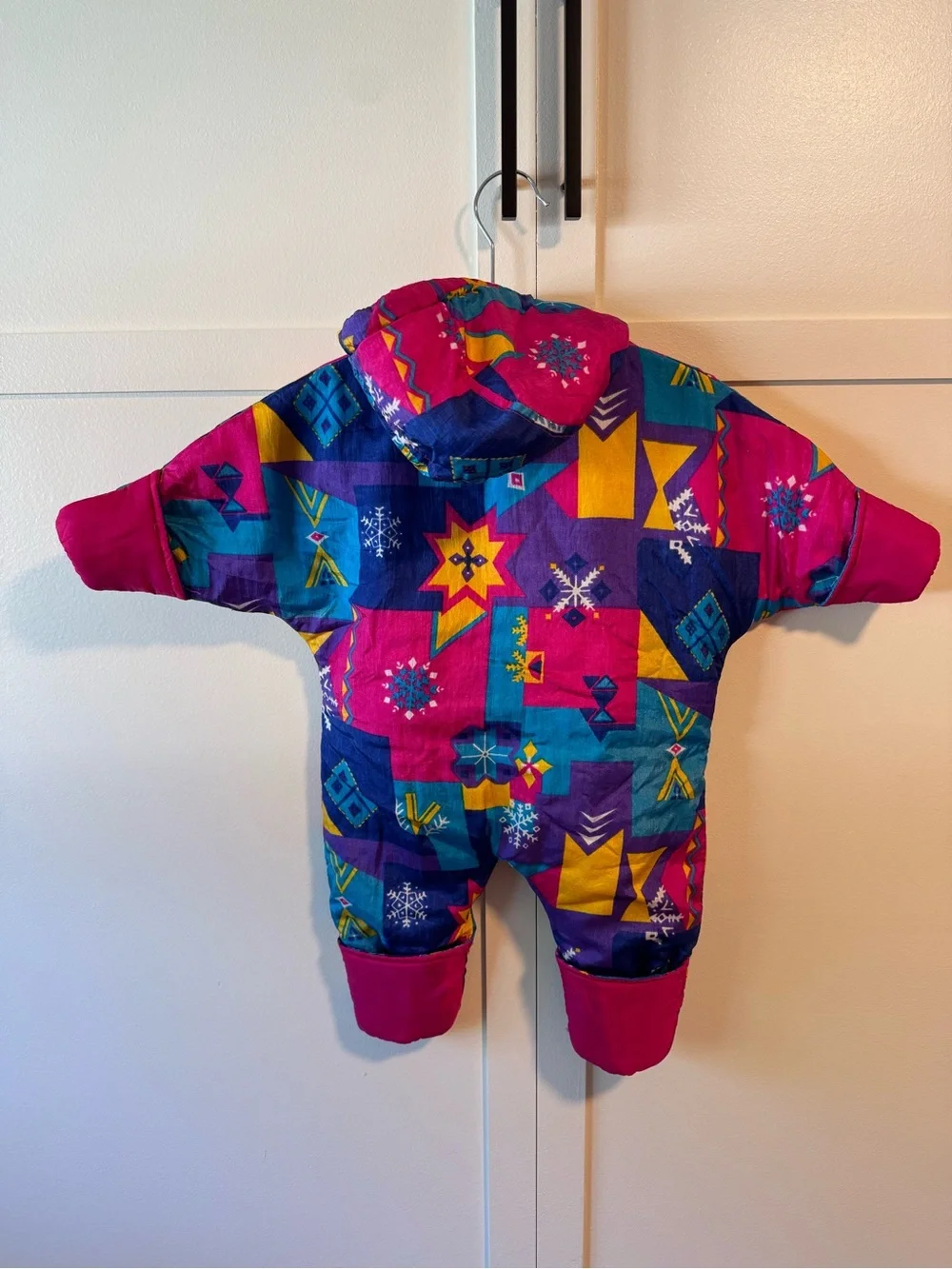 Vintage 80s/90s Circo Neon Colorblock Hooded Ski Suit Pram Bunting 12 months